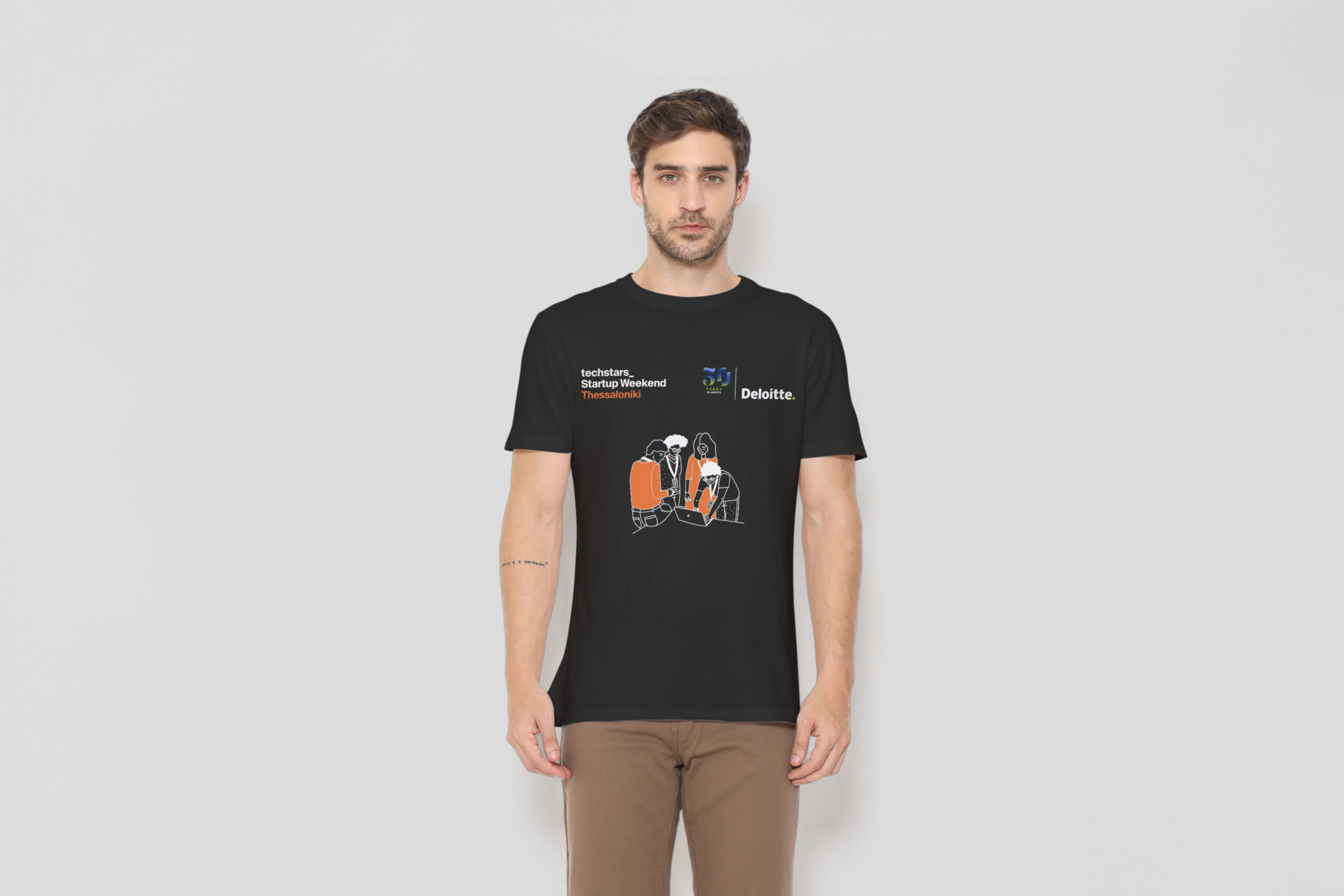 Mens T-Shirt Mockup 1 black